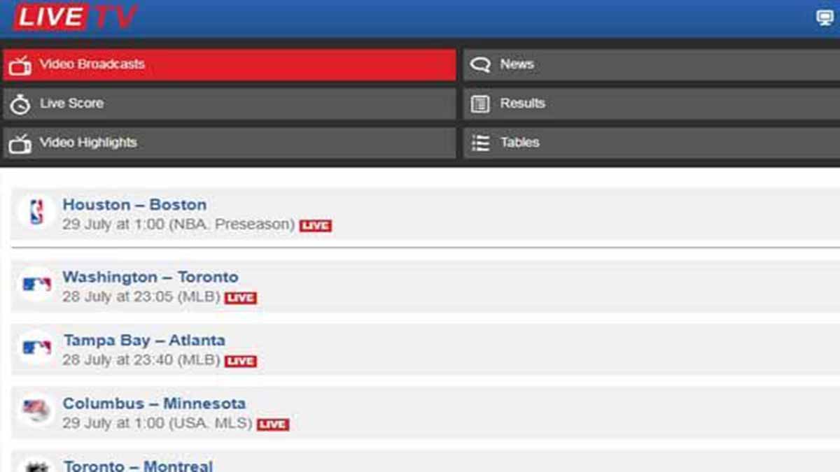 Live streaming bola score